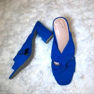 A New Day Bright Blue Heeled Sandals